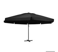 vidaXL Parasol de jardin avec mât en aluminium 600 cm noir 47376