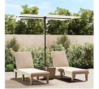vidaXL Parasol de Jardin avec Mât en Aluminium, Pare-Soleil de Patio, Abri de Soleil, Parasol de Terrasse Extérieur, 2x1,5 m Blanc Sable