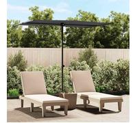 vidaXL Parasol de Jardin avec Mât en Aluminium, Pare-Soleil de Patio, Abri de Soleil, Parasol de Terrasse Extérieur, 2x1,5 m Anthracite