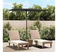 vidaXL Parasol de Jardin avec Mât en Aluminium, Pare-soleil de Patio, Abri de Soleil, Parasol de Terrasse Arrière-cour 47342 Noir G