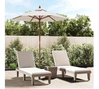 vidaXL Parasol de jardin avec mât en bois sable 196x231 cm 363159