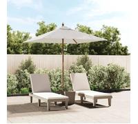 vidaXL Parasol de jardin avec mât en bois sable 198x198x231 cm