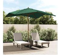 vidaXL Parasol de jardin avec mât en bois vert 300x300x273 cm 363192