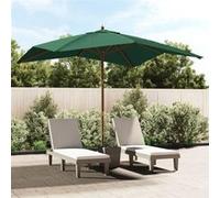 vidaXL Parasol de jardin avec mât en bois vert 300x300x273 cm 363192 Vert G