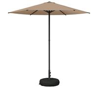 vidaXL Parasol de jardin avec pied, 230 x 230 cm, polyester, rectangulaire, couleur taupe