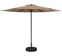 vidaXL Parasol de jardin avec pied, 300 x 300 cm, polyester, rectangulaire, couleur taupe