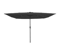 vidaXL Parasol de jardin carré avec LEDs 295x245 cm - Anthracite