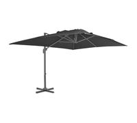 vidaXL Parasol de jardin déporté 400 x 300 cm mât en aluminium Anthracite