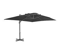 vidaXL Parasol de jardin déporté 400 x 300 cm mât en aluminium Anthracite
