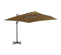 vidaXL Parapluie 300x300 cm avec mât en aluminium Taupe