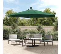 vidaXL Parasol de jardin en porte-à-faux - Métal - Vert