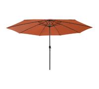 vidaXL Parasol avec éclairage LED 400 cm Terracota