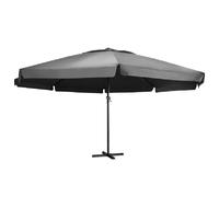 vidaXL Parasol avec mât en aluminium 600 cm Anthracite