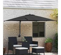 vidaXL Parasol de jardin noir 248,5 x 247,5 x 160 cm
