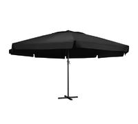 vidaXL Parasol de jardin - Noir - 500 cm