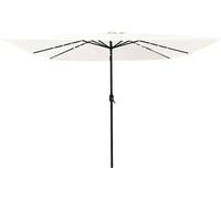 vidaXL Parasol de jardin sable 295 x 295 x 245 cm polyester et acier