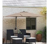 vidaXL Parasol de jardin Taupe 248,5 x 247,5 x 160 cm