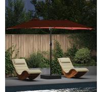 vidaXL Parasol de jardin terracotta 385 x 209 x 244 cm polyester
