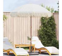 vidaXL Parasol de plage, 160 x 160 x 196 cm, polyester et acier, forme ronde