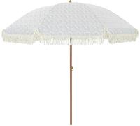 vidaXL Parasol de plage, 205 x 205 x 210 cm, polyester et acier, forme ronde
