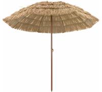 vidaXL Parasol de plage, 255 x 255 x 255 cm, polyester et acier, couleur naturelle