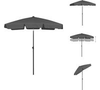 vidaXL Parasol de plage Anthracite 180x120 cm - Parasols & Protection solaire