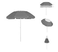 vidaXL Parasol de plage Anthracite 300 cm - Parasols & Protection solaire