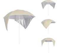 vidaXL Parasol de plage avec parois latérales couleur sable 215 cm - Parasols & ombrelles