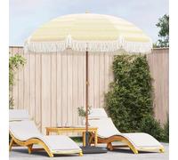 vidaXL Parasol de plage jaune et blanc 205 x 205 x 210 cm