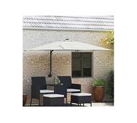 vidaXL Parasol de jardin sable 248,5 x 247,5 x 160 cm