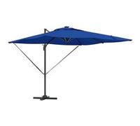 Vidaxl Parasol déporté rectangulaire 286 x 285 cm toile polyester mât aluminium inclinable bleu - Pieds inclus bleu