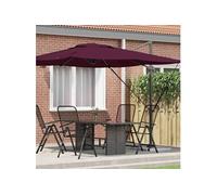 vidaXL Roma Parasol Rouge 286 x 284 x 265 cm Aluminium et polyester
