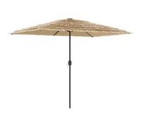 vidaXL Parasol avec LED et mât en acier brun 300x200x250 cm