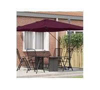 Vidaxl Parasol déporté rectangulaire 352 x 251 cm Rouge inclinable en polyester et acier