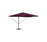 Vidaxl Parasol déporté rectangulaire 352 x 251 cm - Toile polyester - Mât aluminium - Rouge