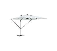 vidaXL Parasol déporté 286 x 284 x 270 cm aluminium et polyester sable