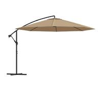 VidaXL Parasol Déporté Taupe 350 cm