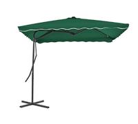 VidaXL Parasol d'extérieur avec mât en acier - 250 cm - Vert