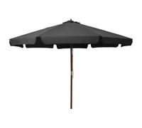vidaXL Parasol avec mât en bois 330 cm Anthracite