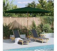 vidaXL Parasol d'extérieur 350 cm – mât en bois – vert