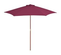 vidaXL Parasol d'Extérieur avec Mât en Bois, Pare-soleil de Patio, Abri de Soleil, Parasol de Plage Jardin Terrasse Balcon, 44517