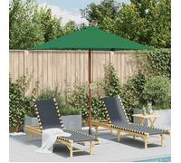 vidaXL Parasol d'Extérieur avec Mât en Bois, Pare-soleil de Patio, Abri de Soleil, Parasol de Plage Jardin Terrasse Balcon, 44534