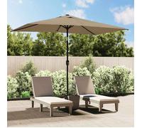 vidaXL Parasol avec mât métallique 300 x 200 cm Taupe