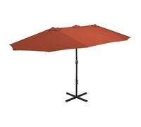 vidaXL Parasol avec mât en aluminium 460x270 cm Terracota