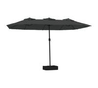 vidaXL Parasol double avec lampes LED Anthracite 449x265 cm