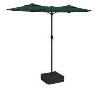 vidaXL Parasol double avec lumières LED vert 316x145 cm