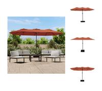 vidaXL Parasol double terre cuite 449x245 cm - Parasols & Protection solaire