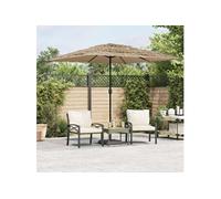 vidaXL Parasol avec mât en acier brun 248x248x248 cm