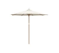 vidaXL Parasol de jardin blanc crème Ø 270 x 260 cm Bambou
