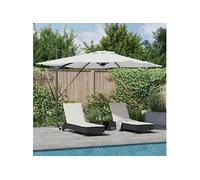 vidaXL Parasol Roma Aluminium et polyester 286 x 284 x 270 cm Beige